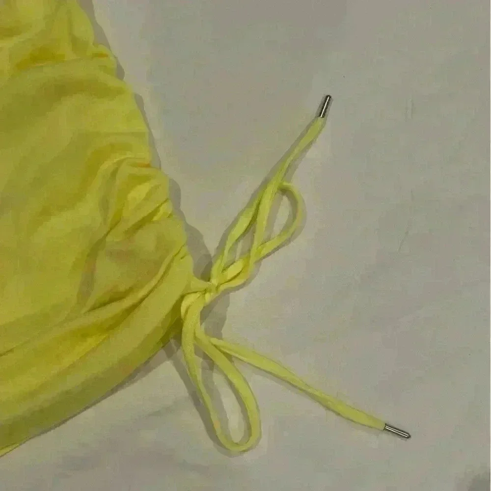 Jennifer Lopez Midi Dress Size Medium Yellow - Picture 2 of 8